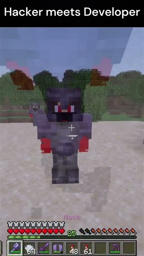 Hacker meets developer 😂 #minecraft #minecraftshorts
