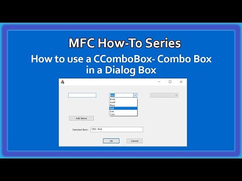 MFC C++ How-To : Using CComboBox Combo Box in Dialog Box Video 5 | MFC Basics
