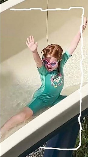 KiDS Water Slide CHALLENGE!! Adley vs Niko contest on HUGE SLiDE at Disney Family Vacation! #Shorts