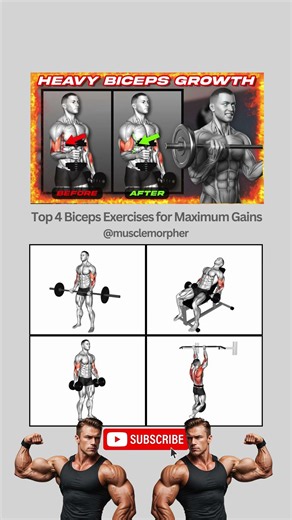These 4 Biceps Exercises Build Real Size Fast #gym #fitness #gains