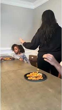 Woman aggressively serves her family dinner to see how they will react!