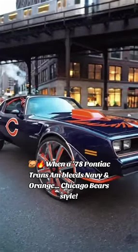 🐻🔥 When a ’78 Pontiac Trans Am bleeds Navy & Orange… Chicago Bears style! A true Chicago Bears fan pulls up in a fully Bears-themed 1978 Pontiac Trans Am, proving that Bears pride isn’t just worn — it’s driven. Classic muscle, modern fandom, and pure Chicago energy rolling through the streets. 🏁🐻⬇️ Chicago Bears fan, Bears themed car, 1978 Pontiac Trans Am, Bears Trans Am, Chicago Bears pride, Bears muscle car, NFL fan car, classic car Chicago, Bears nation, vintage Trans Am #ChicagoBears #B