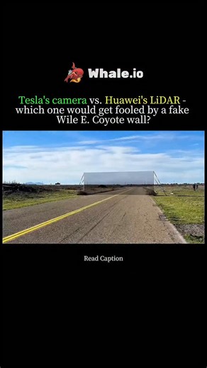 Motivation • Success • Attitude🧿 on Instagram: "Tesla’s camera-based vision and Huawei’s LiDAR-powered system represent two different approaches to autonomous sensing — and this “Wile E. Coyote wall” test reveals their true nature. Tesla relies on cameras and neural networks to interpret the world visually, much like human eyes. So, a painted tunnel or fake wall could potentially confuse it if the AI hasn’t seen similar illusions before. Huawei’s LiDAR, on the other hand, uses laser pulses to m