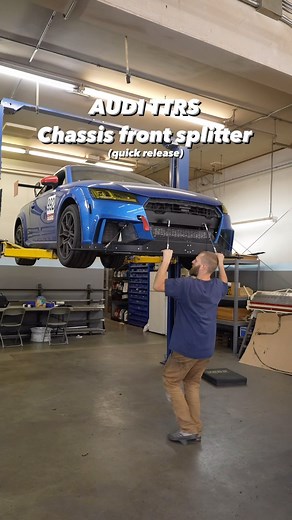 425 Motorsports on Instagram: "Chassis mounted front splitter for this Audi TTRS | equipped with some quick release attachments for easy removal! #audi #cargram #auditt #audirs #fabrication #trackcar #audiquattro"