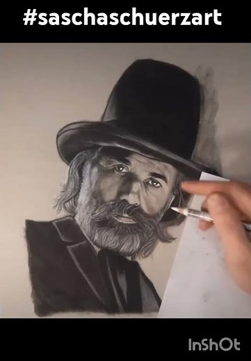 How to draw a Halloween Undertaker in Pencil and Charcoal. #halloween2024 #halloween #drawing #art