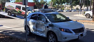 Google's self-driving car was today in what appears to be its worst accident yet