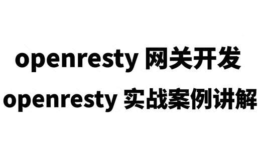 openresty 点亮你的网关开发技术树 |openresty 的应用；nginx 与 openresty 的关系；openresty 实战案例讲解