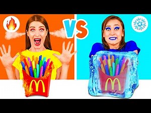 Hot vs Cold Food Challenge | Fantastic Food Hacks by PaRaRa Challenge