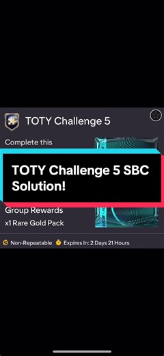 TOTY Challenge 5 SBC Solutions for FIFA Players