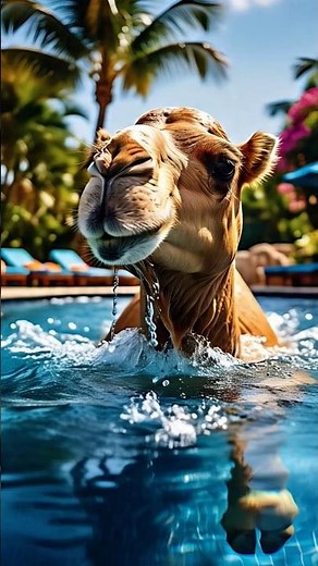 camel in swimming pool #comedy #funny #love #shorts