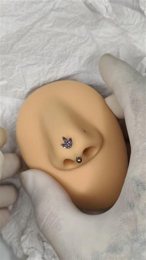 Rhino piercing fake toy #rhinopiercing #piercings #asmr #shorts