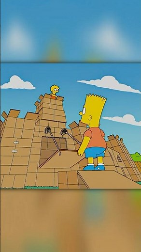 Bart builds a box fort 😌 #simpsons #shorts