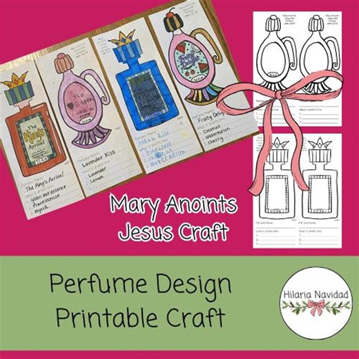 Perfume Design Craft (sunday School, Classroom, Family Use, Etc.) Mary Anoints Jesus Activity, Bible Lesson John 12:1-8, Christian Crafts - Etsy