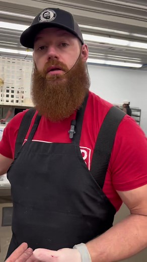 Making sausage #sausage #pork #butcher #pig #trimmings #meat #meatlovers #boningknife #breakfastsausage #beardedbutcher #fyp #viral