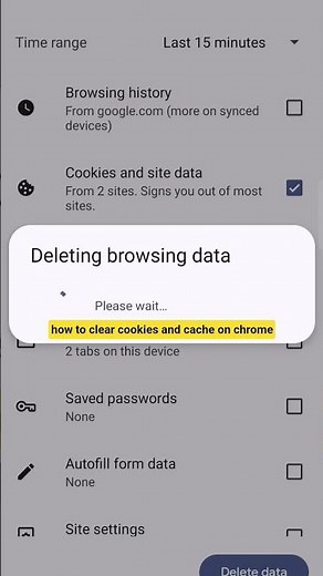 how to clear cookies and cache on chrome #howto #smartphone #tipsntricks #googlechrome