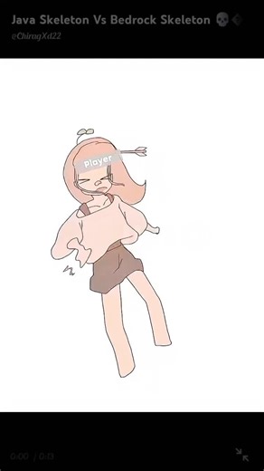 Java skeleton Vs bedrock skeleton 💀🥀 #minecraft #minecraftshorts #animation #shorts