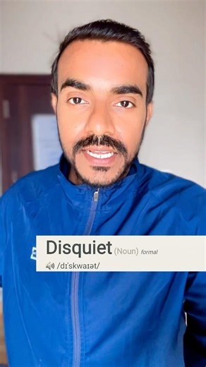 Disquiet means anxiety without noise| Hindi meaning with examples | #ytshorts #vocabulary #bankpo