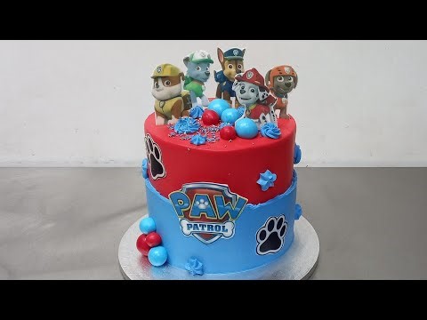 How to make a paw patrol tower cake with fresh cream