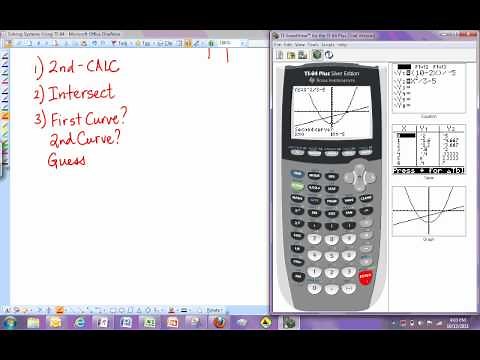 TI-84 - Solving Systems of Equations