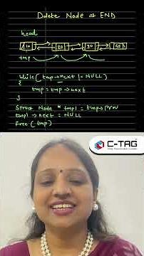 Doubly Linked List Delete from end Explained in 60s | C-TAG Coding