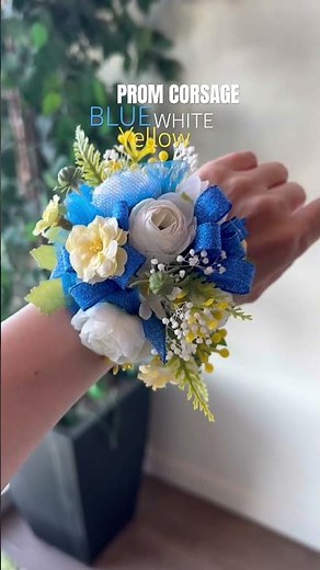 💙Blue White | Prom Corsage