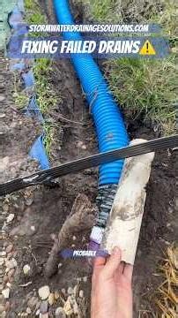 Fixing a Broken Failed Drainage Pipe For a Downspout Drain