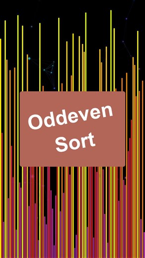 Bip Bop Bip Boop Algorithmic Sorting on Instagram: "Odd-Even Sort in purple-to-yellow gradient 💜💛 Watch this parallel algorithm alternate between comparing odd-even pairs and even-odd pairs! Multiple comparisons happen at the SAME TIME ⚡ This is Brick Sort in action — designed for parallel computing where multiple processors work together. The alternating pattern creates a beautiful synchronized dance 💃 Used in GPU computing & teaching how parallel algorithms work. Simple concept, powerful wh