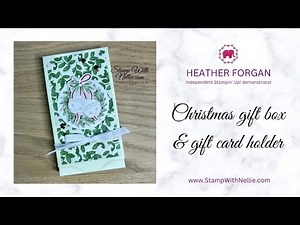 Let's make a combined gift box and gift card holder with Stampin' Up! Christmas Tags & More DSP