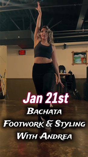 Tuesday Jan 21st Bachata Footwork & styling with Andrea 🫰🏽🔥 8-9:30pm $20 drop in limited capacity @embracedancecompany #bachatatiktok #embracedancecompany #bachatadancing #reno