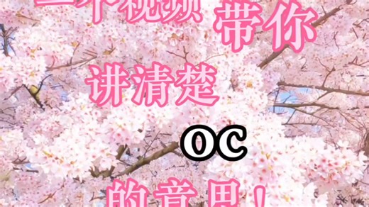 一个视频带你讲清楚OC的意思