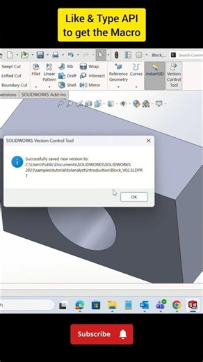 SOLIDWORKS API Version Control Macro | File Management Without PDM #solidworksapi #solidworks #viral