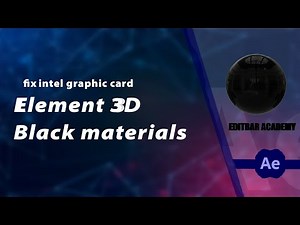 After Effect - Element 3D Black Text & shapes Problem Fix