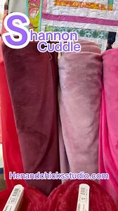 S is for Shannon Cuddle! 💗 From baby blankets to cozy backings, we love this super soft fabric. It’s snuggly, easy to sew, and adds a touch of luxury to any project. Find our full selection at henandchicksstudio.com and don’t forget to explore the entire A to Z at henandchicksstudio.com/alphabet! #ShannonCuddle #TheQuiltersAlphabet #HenAndChicksStudio #ChooseHappy #QuiltingWithLove #CuddleUp #SewCozy #QuiltingFabric | Hen & Chicks Studio