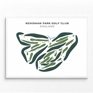 Renishaw Park Golf Club, England | Golf Course Map, Golf Map, Golfer Gift For Him, Scorecard Layout,Golfer Boyfriend Gift,Art Print Decor