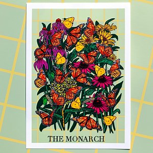 Monarch Butterfly Art Print Garden Wall Decor Floral Wall Art Butterfly Home Decor Wildflower Print Botanical Wall Hanging Cute Flower Decor - Etsy