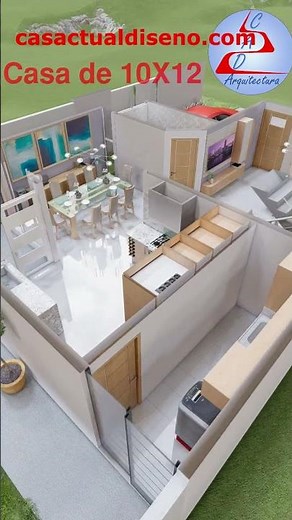 FACHADAS de CASA de DOS Pisos 10x12 con 3 Habitaciones