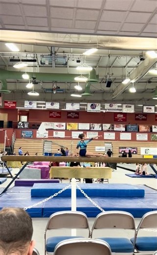 Level 3 beam routine scored 9.650 #level3beam #level3gymnast #gymnastics #7yearold #7yearoldgymnast