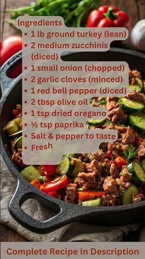 Turkey and Zucchini Skillet Recipe by What Shall I Cook
