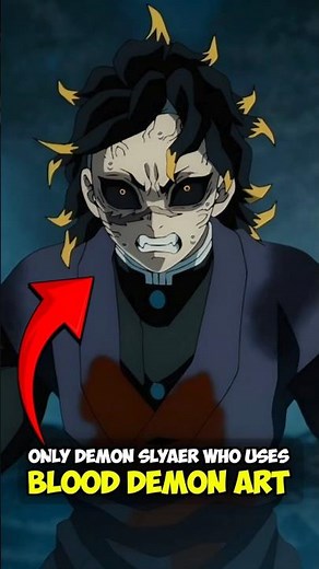 ONLY DEMON SLAYER WHO USES BLOOD DEMON ART🤯 #shorts #anime #demonslayer #genya #tanjiro #nezuko #amv