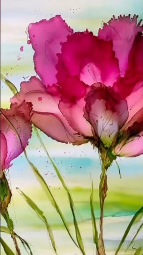 Tim Holtz Alcohol Ink Summer Bloom by ‪@angiebryantart‬