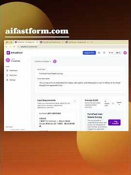 AI Fast Form – Turn Messy Text Into Google Forms in Seconds (Live Demo)