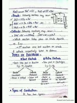 Electrochemistry Notes