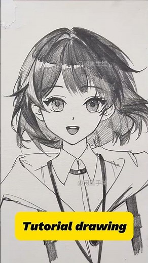 Watch Me Tutorial Drawing Anime Girl ✨ #animegirl #shorts #anime #viral #tutorialdrawings