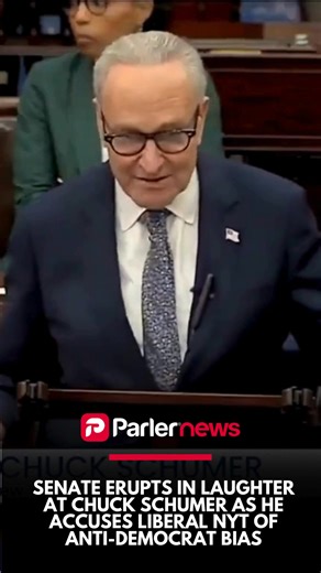 🚨 BREAKING: The Senate ERUPTED in laughter at Chuck Schumer after he claimed The New York Times is biased against Democrats. 🤣 Yes, you read that right — Schumer stood on the Senate floor and said it with a straight face. Even members of both parties couldn’t help but laugh. The NYT… anti-Democrat? This is the same paper that openly runs partisan attacks on conservatives. Schumer has to be joking. Did you see that moment? What do you think? | Parler News