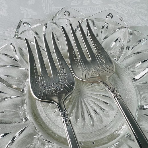 Vintage 1847 Rogers Bros I.S. First Love Cold Meat Serving Forks, Set of 2, Silverplated Cutlery, Perfect for Wedding, Gift - Etsy