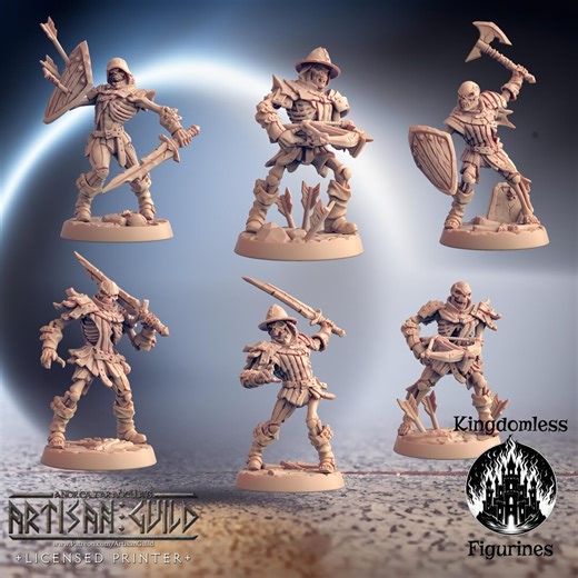 Skeleton Warrior Miniature | Modular Resin RPG Mini | Artisan Guild - Etsy