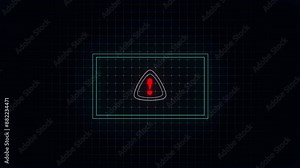 Warning attention sign, exclamation mark, attention sign, Alert icon animation.