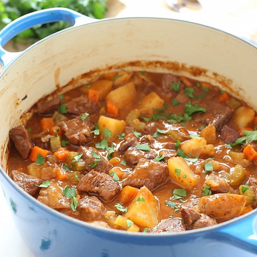 785K views · 58 reactions | Get the full recipe here: https://thebusybaker.ca/best-ever-one-pot-beef-stew-recipe/ This Best Ever One Pot Beef Stew recipe is a deliciously easy classic beef stew recipe that slow cooks to perfection on the stove top or in the slow cooker! | The Busy Baker | Facebook