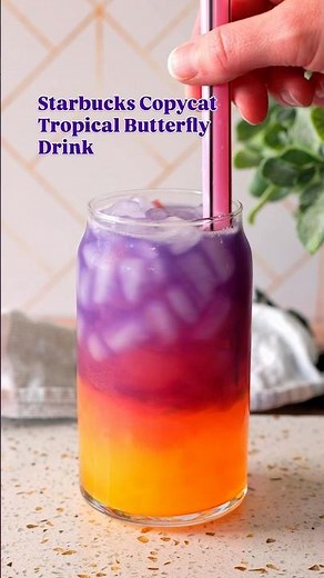 Starbucks Copycat Tropical Butterfly Drink #starbucks #starbucksrecipe