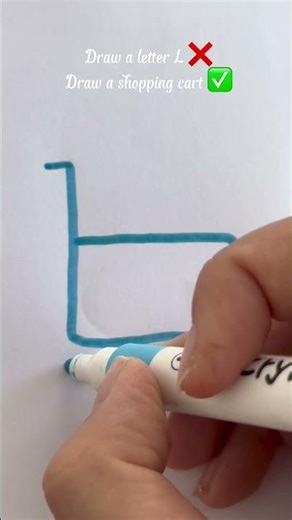 How to draw a shopping cart 🛒? #easydrawing #easy #shoppingcart